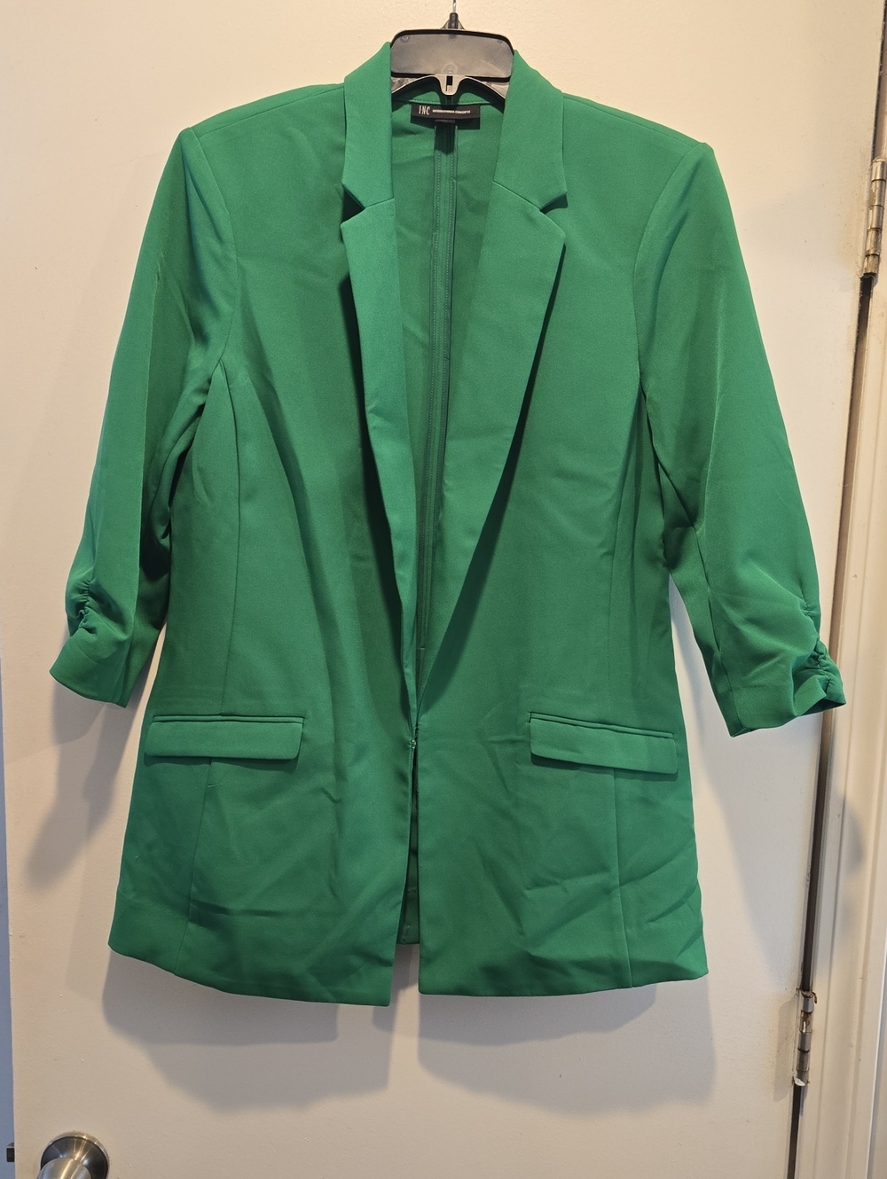 INC International Concepts Emerald Green Women's Blazer Jacket